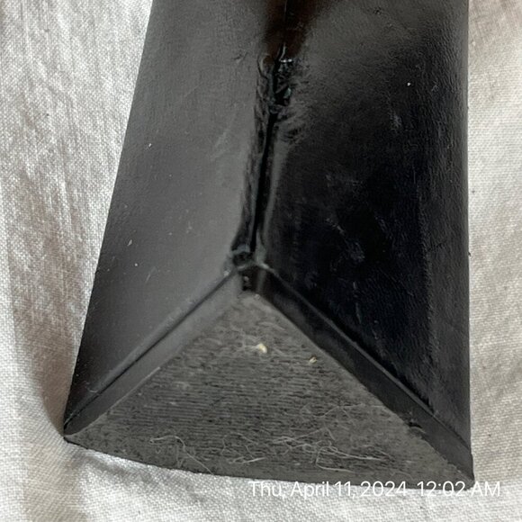 Shutz Lizah Leather Slip On Heel Mule Sandals Black Size 9.5 - Picture 11 of 12